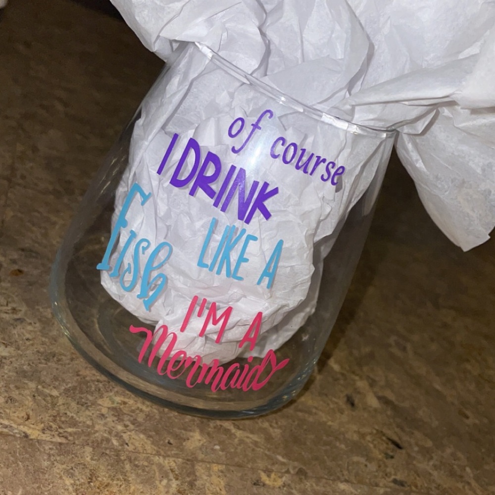 Mermaid wine glass